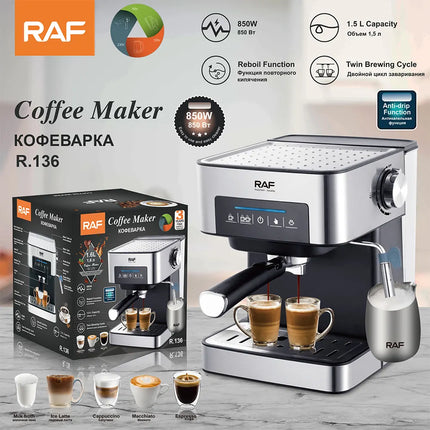 Coffee Makers and Espresso Machine | 1.5L Capacity | 850W | Reboil Function | Twin Brewing Cycle