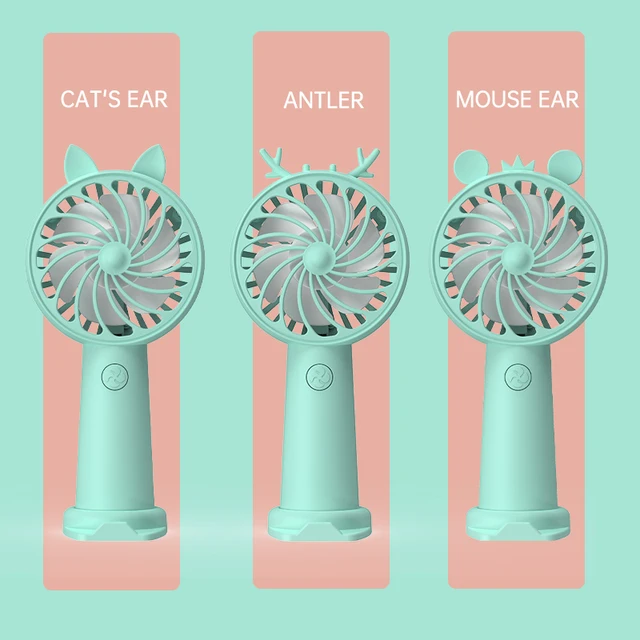 Hand Fan - Rechargeable Model with 250mAh Lithium Battery, USB Charging and Plugging