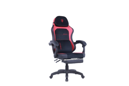 Dowinx Computer Gaming Office Chair | Linkage armrest | Double handle mechanism +T bar | Steel frame | Adjustable  Backrest with extendable footrest