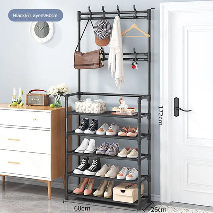 Shoe & Clothes Rack – 5-Layer Organizer |