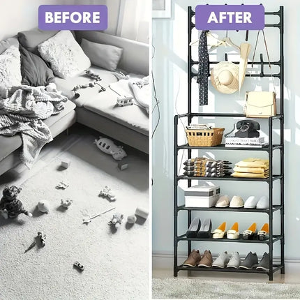 Shoe & Clothes Rack – 5-Layer Organizer |