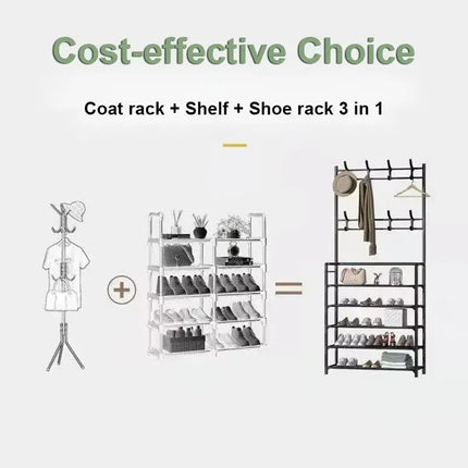 Shoe & Clothes Rack – 5-Layer Organizer |