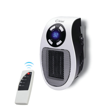 Kiwi Plug-In Ceramic Heater | Temperature Control | LED display with 4 buttons