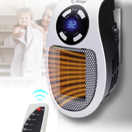 Kiwi Plug-In Ceramic Heater | Temperature Control | LED display with 4 buttons