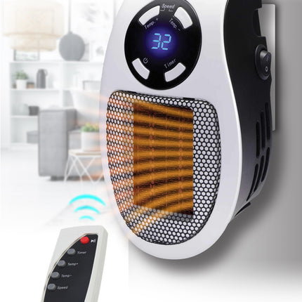 Kiwi Plug-In Ceramic Heater | Temperature Control | LED display with 4 buttons