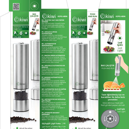 Kiwi Electric Pepper Mill | High-quality precision ceramic grinder