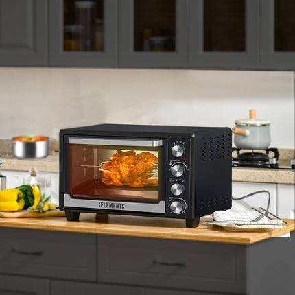 KB Elements 45L Convection Oven + hobs| 1600W | Double Tempered Glass | Rotisserie Function | Adjustable Temperature and Energy-Efficient Cooking