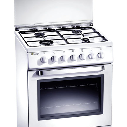 FREESTANDING WHITE GAS OVEN , 60CM X 50CM Capacity 54 L