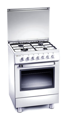 FREESTANDING WHITE GAS OVEN , 60CM X 50CM Capacity 54 L