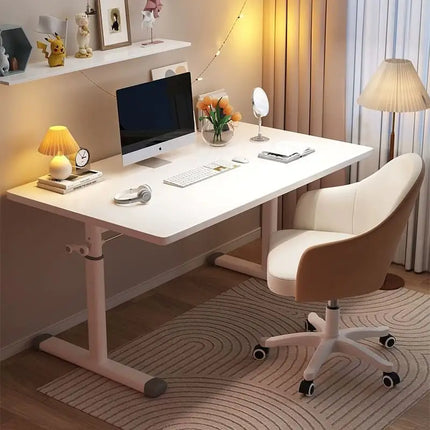 Height Adjustable Office Table – Manual Crank | White | L100 & L120 Options