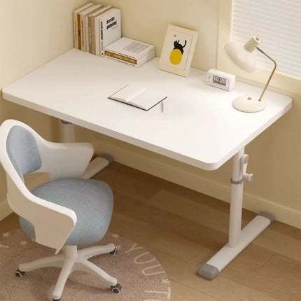 Height Adjustable Office Table – Manual Crank | White | L100 & L120 Options