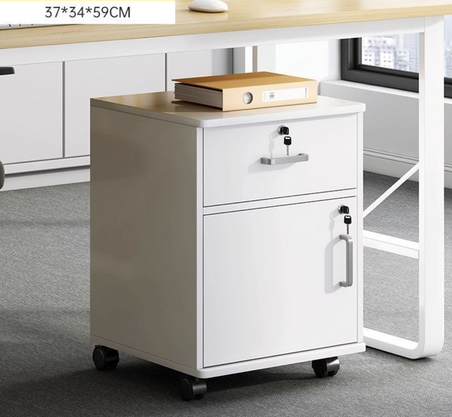 Movable Office File Cabinet | Lockable | Compact Storage