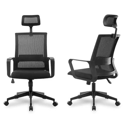 Modern Executive Office Chair with Headrest – Comfortable & Adjustable (48×49×H106–116cm, Black)