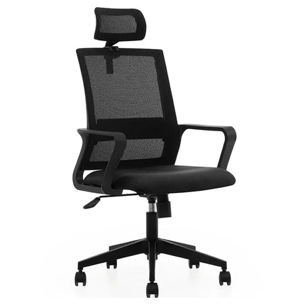 Modern Executive Office Chair with Headrest – Comfortable & Adjustable (48×49×H106–116cm, Black)