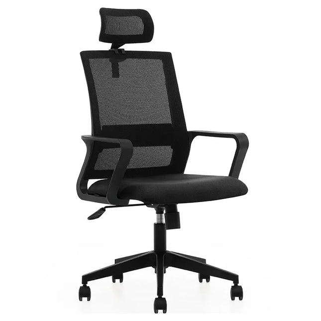 Modern Executive Office Chair with Headrest – Comfortable & Adjustable (48×49×H106–116cm, Black)