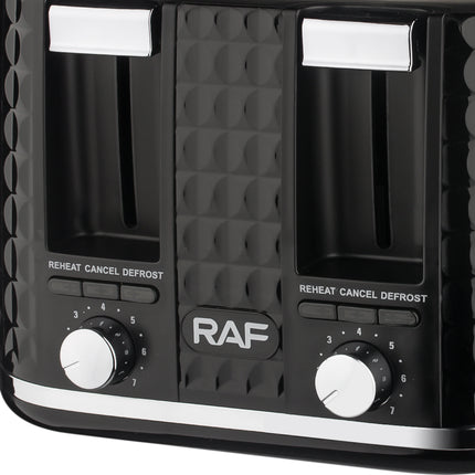 RAF 4 Slice Toaster | 1500W | Stainless steel | Card Slot Design | Fast and Time Saving