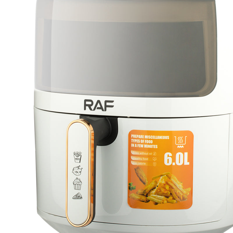 RAF Air Fryer | 6L Capacity | 1500W | Temperature Control | Multi Purpose Machine | Easy To Clean