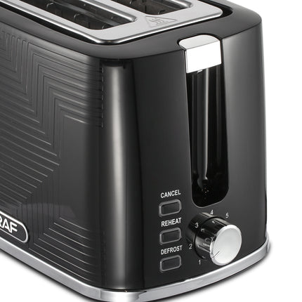 RAF 2 Slice Toaster | 750-900W | Fast and Time Saving | Easy To Clean | Card Slot Design