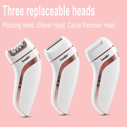 Sonifer 3-in-1 Hair Lady Epilator | USB Charging | Replaceable Heads