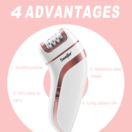 Sonifer 3-in-1 Hair Lady Epilator | USB Charging | Replaceable Heads