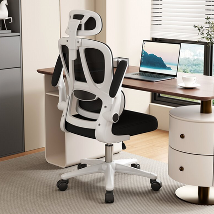 Ergonomic Office Chair with Headrest – Mesh Back, Lumbar Support, Adjustable Height (Black)