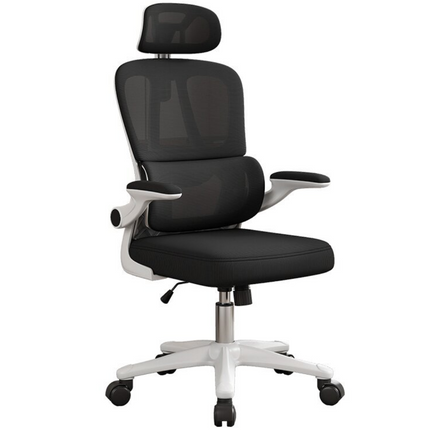 Ergonomic Office Chair with Headrest – Mesh Back, Lumbar Support, Adjustable Height (Black)