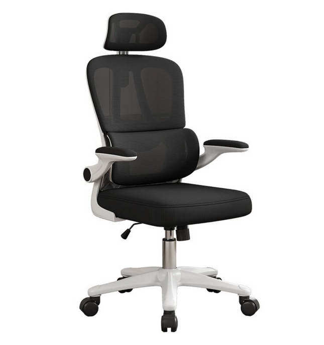 Ergonomic Office Chair with Headrest – Mesh Back, Lumbar Support, Adjustable Height (Black)