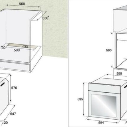 Blomberg Built in Electric oven Capacity 71L