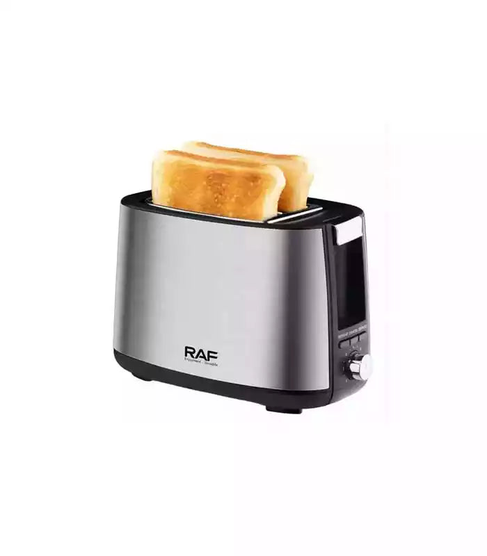 RAF 2 Slice Toaster with 750W Power, Extra-Wide Slots, 7 Browning Settings, High-Lift Function, and Removable Crumb Tray