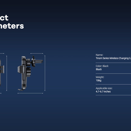Remax 15W Tinsm Series Wireless Charging Car Holder