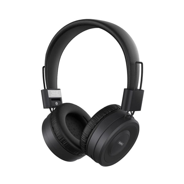 Remax RB-725HB Card Wireless Headphone, Black, 7-Hour Talk Time, 60-Hour Standby, Stylish Design with TF Music Playback and Clear Sound Quality