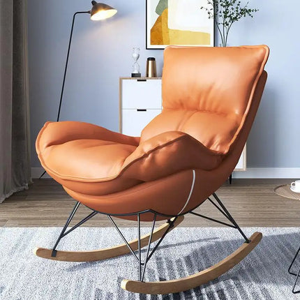 Luxury Sofa Rocking Chair Relax Elegant for Living Room/Bedroom/Lounge-Orange