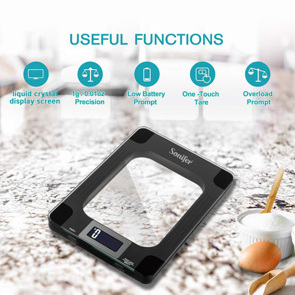 Sonifer Digital  Kitchen Scale | LCD Display Screen | Sensitive touch buttons | LED Indicators | Auto Shut-Off