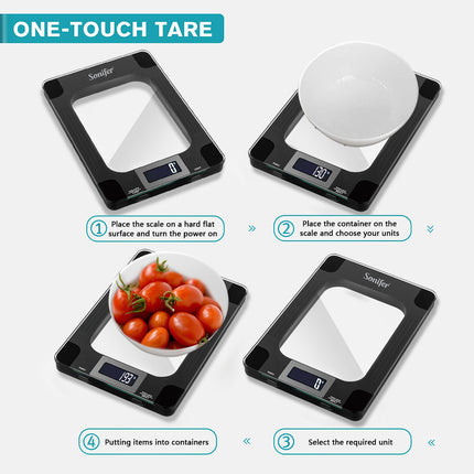 Sonifer Digital  Kitchen Scale | LCD Display Screen | Sensitive touch buttons | LED Indicators | Auto Shut-Off