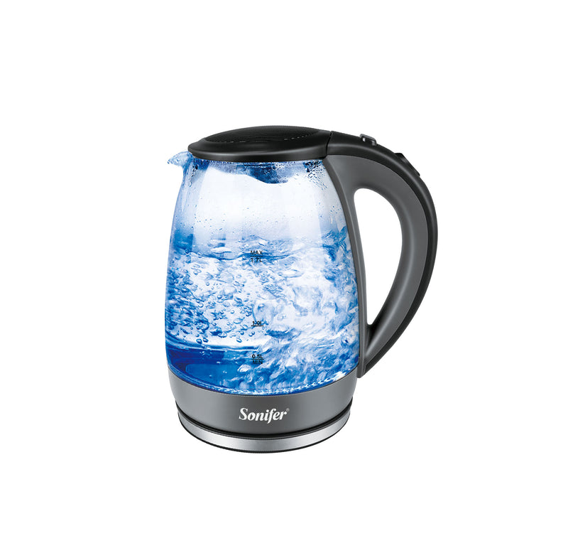 Sonifer Clear Electric Glass Kettle |  1.7L with Filter Water | LED Light