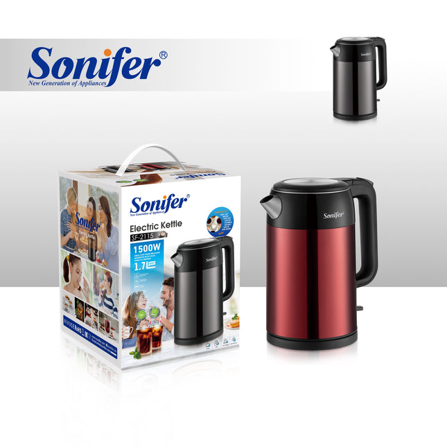 Sonifer Electric Kettle | 1.7L Capacity | 1500W | 360° Rotating Base