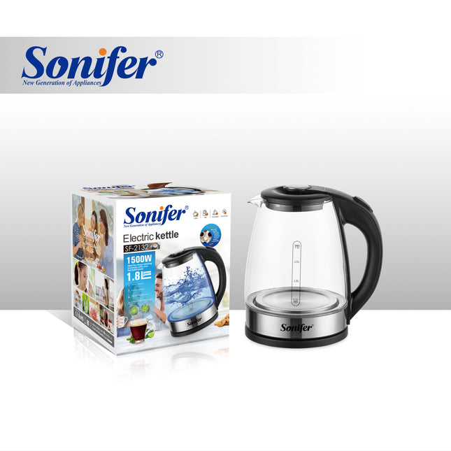 Sonifer Electric Kettle Glass | 1.8 Liter capacity| 1500W