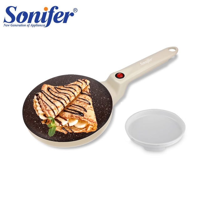 Sonifer Crepe Maker | 20cm Cooking Plate | Non-stick | Switch with Indicator | Hanging Handle