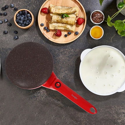 Sonifer Crepe Maker | 20cm Cooking Plate | Non-stick | Switch with Indicator | Hanging Handle