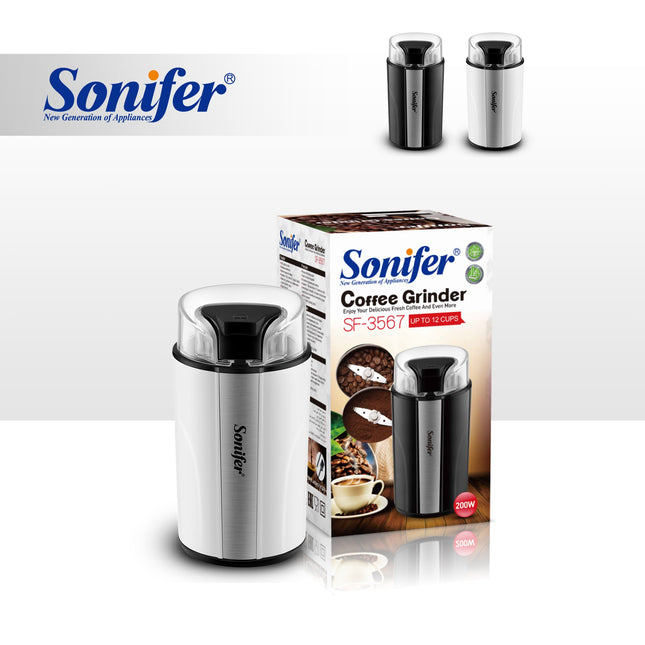 Sonifer Electric Coffee Grinder | Stainless Steel Blade | 75g  Capacity