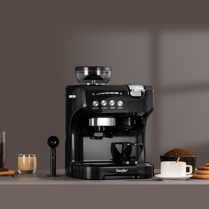 Sonifer  Multifunctional Ground Bean Capsule Coffee Machine | 150g capacity | 2L detachable water tank