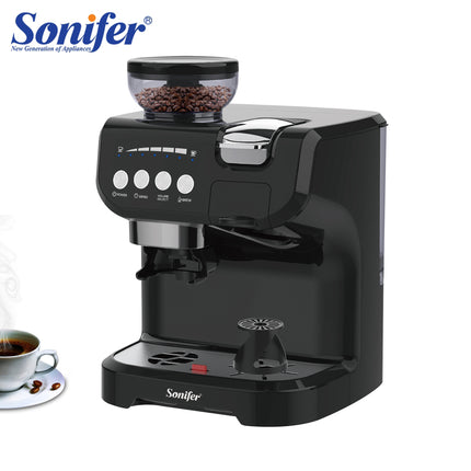 Sonifer  Multifunctional Ground Bean Capsule Coffee Machine | 150g capacity | 2L detachable water tank
