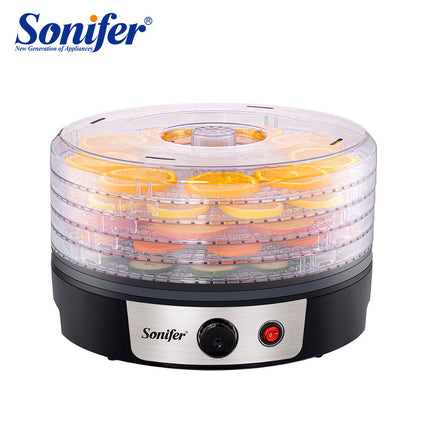 Sonifer Electric Fruit Dryer | Mini Food Dehydrator Heating | 5 Transparent Drying Trays | Easy to clean