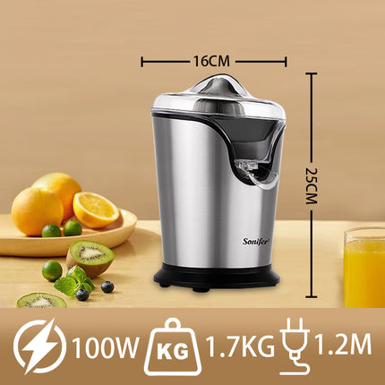 Sonifer Electric Citrus Juicer | Noiseless Extraction | Anti-Drip Plastic