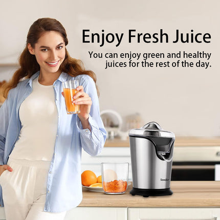Sonifer Electric Citrus Juicer | Noiseless Extraction | Anti-Drip Plastic
