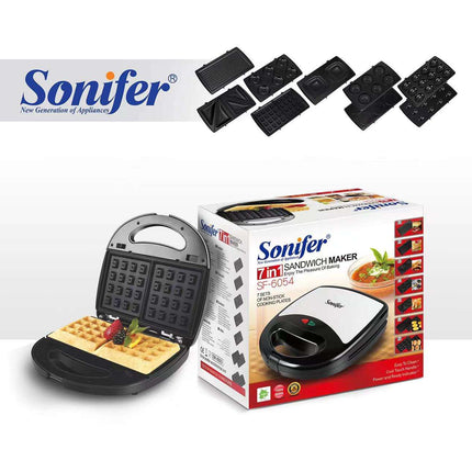 Sonifer 7-in-1 Sandwich Maker | Non-Stick | Light Indicator | Overheat Protection