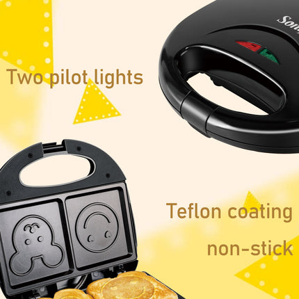 Sonifer Sandwich Maker | Teflon non-stick Coating | Two pilot Indicators lights | 750W