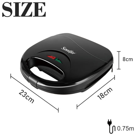 Sonifer Sandwich Maker | Teflon non-stick Coating | Two pilot Indicators lights | 750W