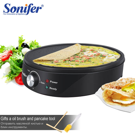 Sonifer Crepe Maker | 1200W | Non-stick Coating | Cool-touch
