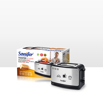 Sonifer Bread Sandwich Toaster | high quality | multi-function | small 2 slice electric pop up automatic| 7 degrees for browning control.